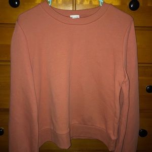 Coral crew neck sweater